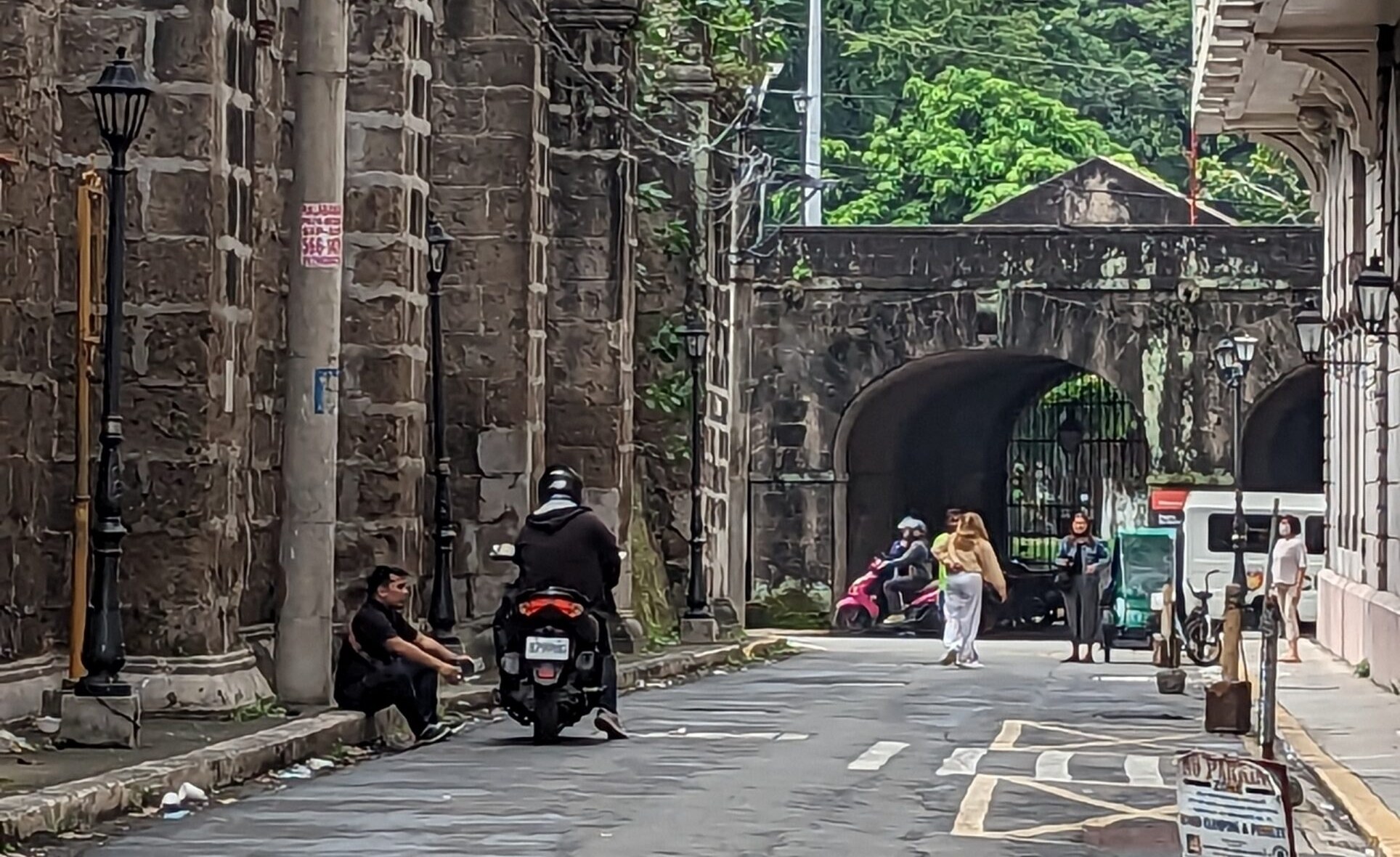 A quiet street in Intramuros, Manila's walled Spanish-era old town